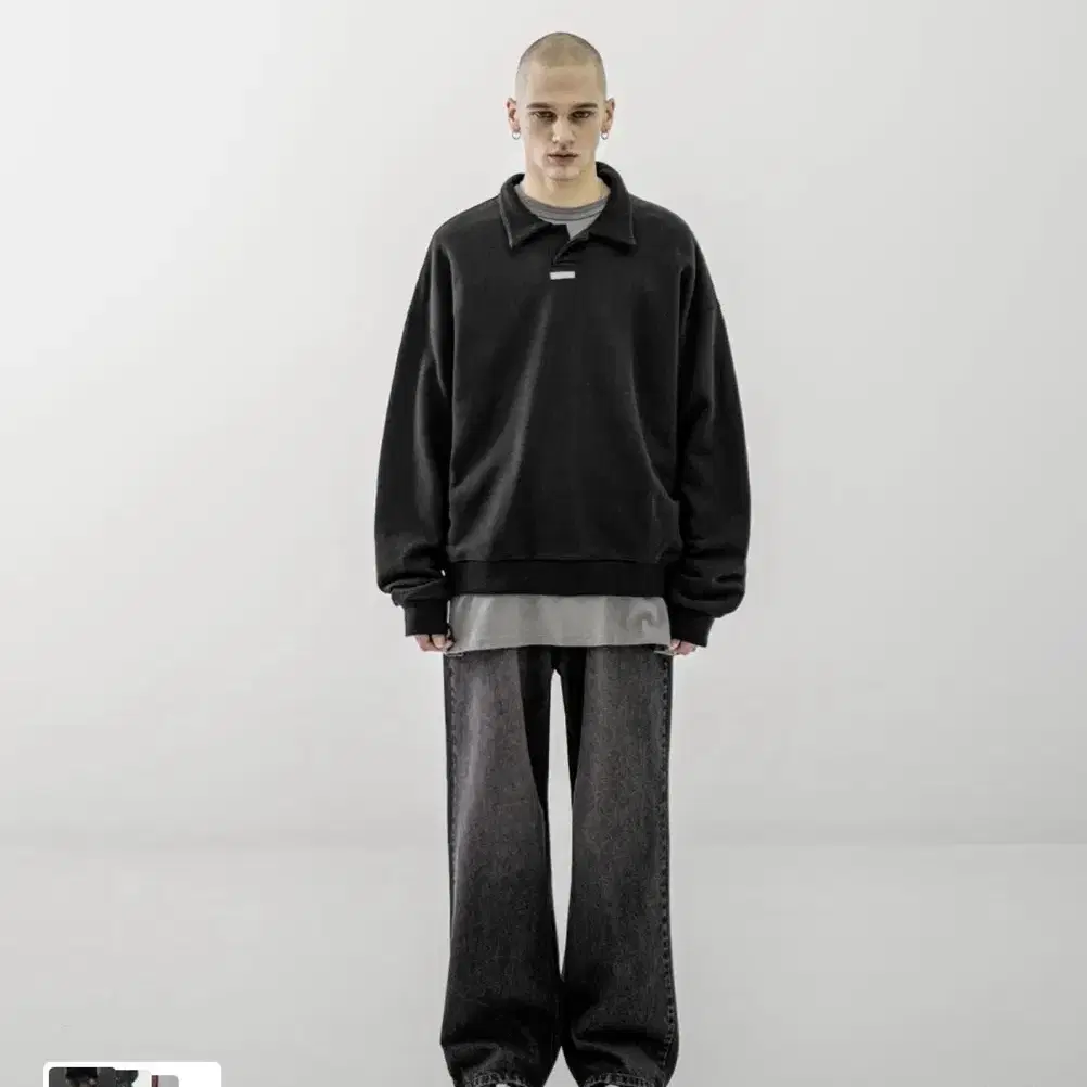 [ EZKATON ]★SMOKE WIDE DENIM PANTS Ezkaton Smoke Wide Denim Pants Vintage Black (M) on Bunjang