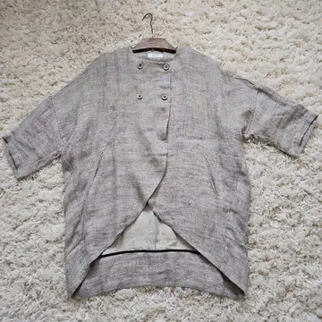 LOISIR 린넨 겉옷 38 노카라 자켓