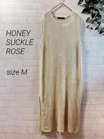 HONEYSUCKLE ROSE 메쉬 니트 슬리브리스 원피스 (M)