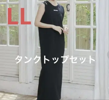 슬리브리스 원피스 블랙 시마무라 megumi 씨 콜라보