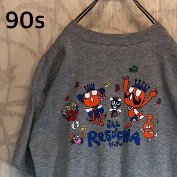 90s 안자이 하츠오 디자인 리조차 캐릭터 그래픽 티셔츠 R