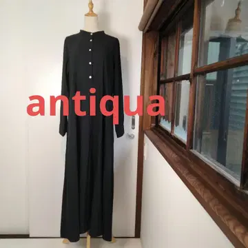 antiqua 안티카 패턴 토르소 원피스 블랙