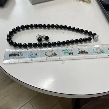 블랙 비즈 목걸이 & 귀걸이 세트 블랙 아파타이토 목걸이 귀걸이