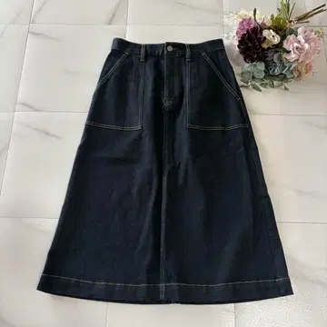 Mackintosh philosophy 데님 하이 웨스트 롱 스커트 38