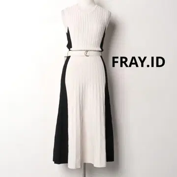 FRAY I.D 바이컬러 니트 원피스 프레이 아이디