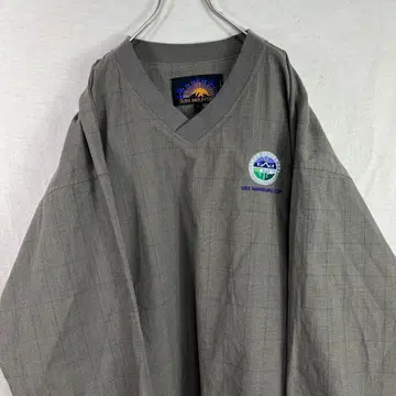 미국 구제 의류 00년대 나일론 풀오버 나일론 자켓 올 패턴 베이지