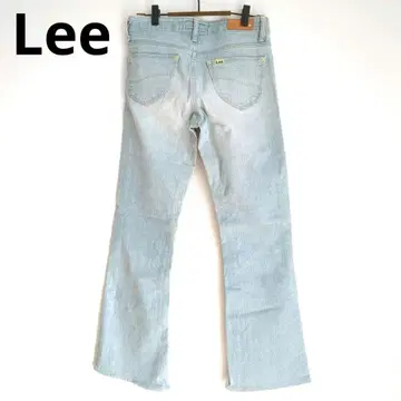 Lee 플레어 데님 청바지 하의 소가죽 라벨 일본제 블루 캐주얼