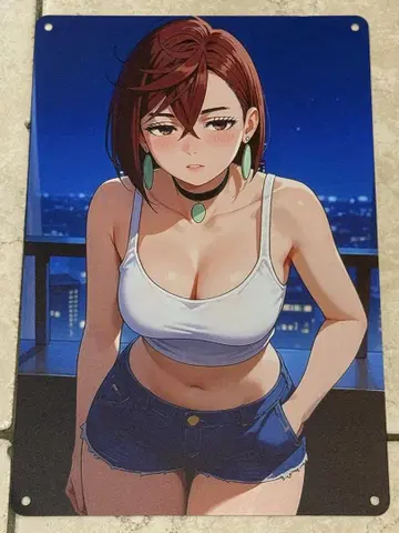 아야세 복숭아 양철 간판 3