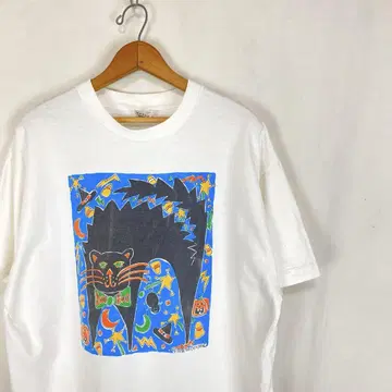 90s 빈티지 아트 티셔츠 XL 화이트 USA제