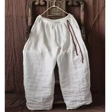 린넨 가우초 팬츠  느긋한  소박하고 심플한