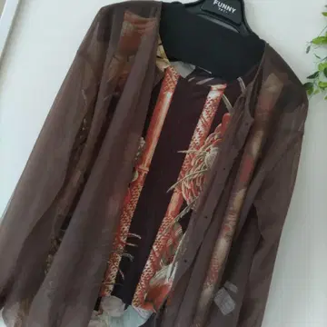 두아르시브 소프트 오간자 시어 가디건 블라우스