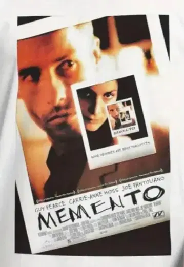 메멘토 Memento 영화 티셔츠 크리스토퍼 놀란 서스펜스