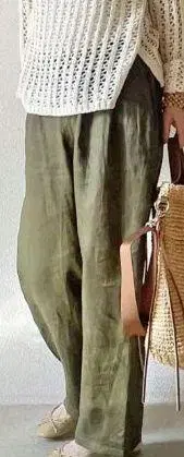 새상품 린넨 커브 라인 이지 팬츠
