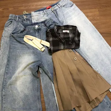 데님 셔츠 스커트 세트 레피피
