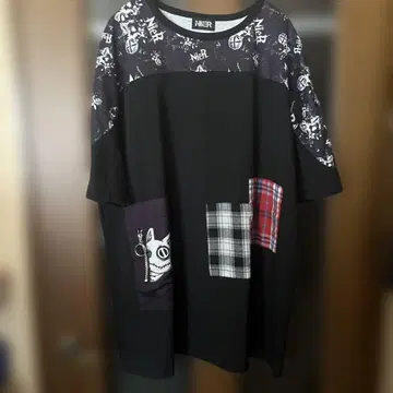 NIER 오버 사이즈 티셔츠 블랙