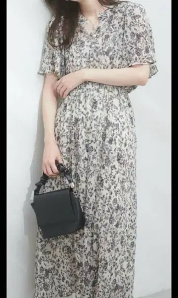 natural couture 내추럴 꾸뛰르 꽃무늬 쉬폰 원피스