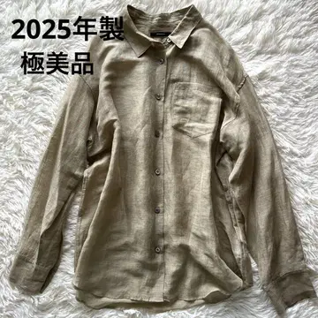 25SS 새상품급 저널 스탠다드 시어 린넨 컬 마이어 셔츠 베이지