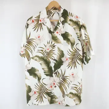 USA제 PARADISE BAY 올 패턴 오픈 카라 셔츠 구제 의류 M