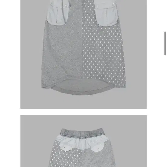 ◆THE MUSEUM VISITOR◆ DOT MIXED MAXI SKIRT LIGHT GREY 15590 THE MUSEUM VISITOR | 더뮤지엄비지터 The Museum Visitor DOT