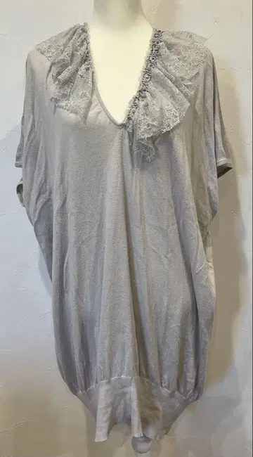 IKUKO 가슴 V 라인 썸머 니트 튜닉 원피스 size M