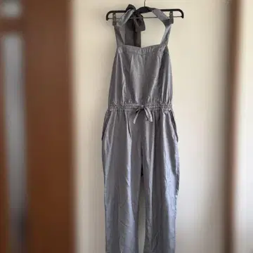 그레이 살로펫 허리 밴딩 버튼