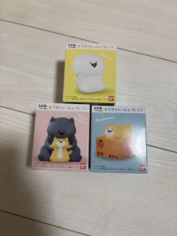 문구와 함께 프렌즈 문구 고양이 새끼 고양이 3개 세트