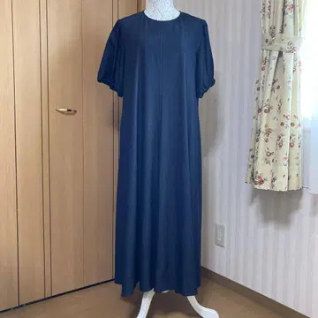 새상품 23구 다크 블루 반팔 원피스 46