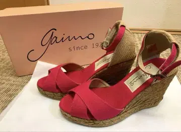 gaimo 핑크 웨지솔 샌들 23.0cm