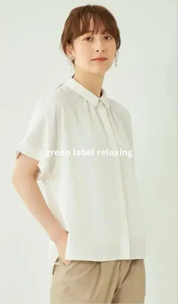 green label relaxing 에리츠키 와이드 슬리브 셔츠