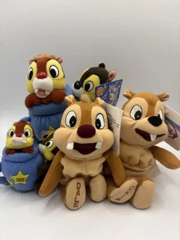 칩과 데일 봉제 인형 세트 택 포함 프라이스