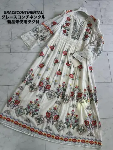 그레이스 콘티넨탈 키카 플라워 원피스 미사용 새상품 택 포함