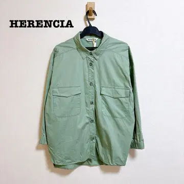 HERENCIA 긴팔 셔츠 자켓 겉옷 코튼 100% 카키