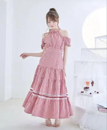 rosemuse gingham SET UP 원피스 red