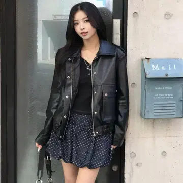 emmy 도트 벌룬 미니 스커트