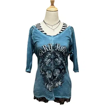 00s Hard Rock Couture 그런지 y2k 십자가 영문 레어