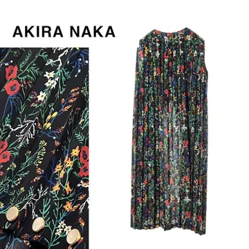AKIRANAKA 플리츠 블라우스 롱 원피스 36