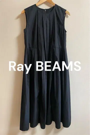 Ray BEAMS 레이빔즈 슬리브리스 롱 원피스 블랙