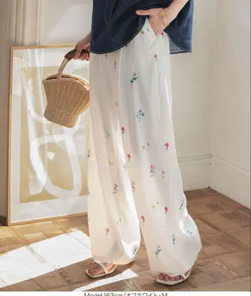올 패턴 프린트 와이드 턱 팬츠 [M4225] 쁘띠 M