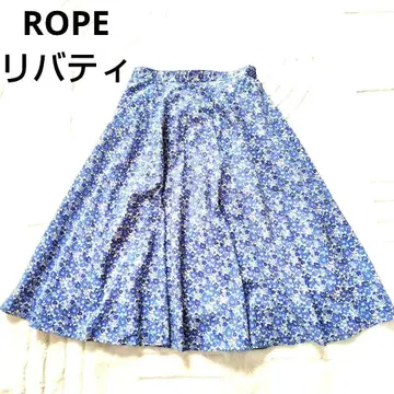 컨디션 최상 ROPE 리버티 36 플레어 스커트 베네딕트 플라워 프린트