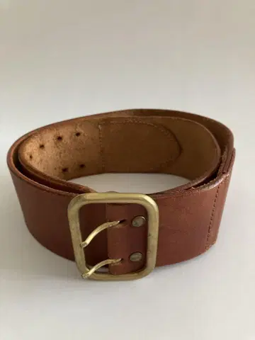 브라운 가죽 벨트 폭 약 5cm