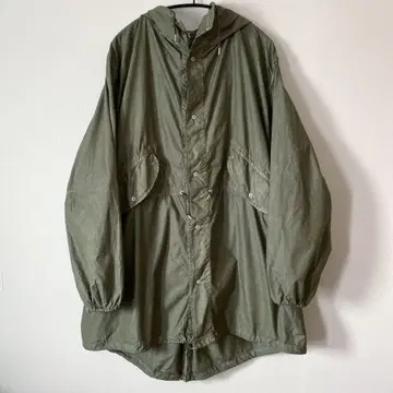 80's 미군 U.S.ARMY 스노우 카모 후드티 후 염색 카키 올리브