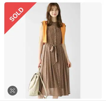 루니 lounie 별 패턴 프린트 원피스 브라운