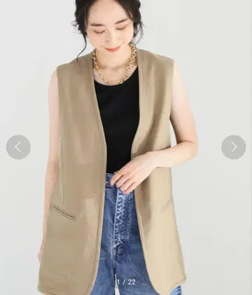 린넨 옥스 스트레치 베스트