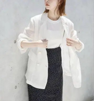 SLOBE IENA 라미 조젯 자켓 2024SS 린넨 100%