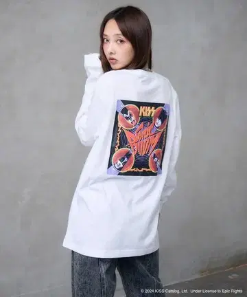 ENVYM UNISEX [KISS] 그런지 락 티셔츠