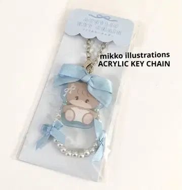 mikko illustrations 아크릴 키링 라떼