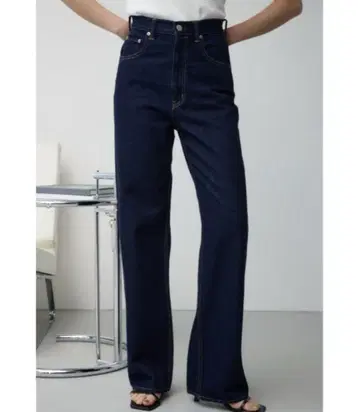 AZUL by MOUSSY 하이 웨스트 와이드 데님