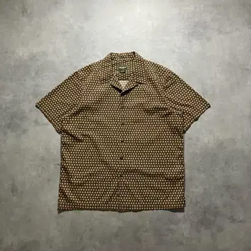 90s Eddie Bauer 오픈 카라 오픈 칼라 박스 짧은 길이 셔츠