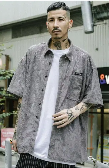 서브시티 레이스 셔츠 그레이