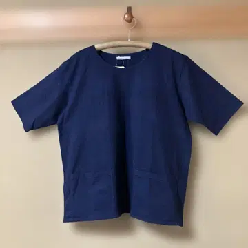 네이비 나염 와이드 폭 여성용 T 셔츠 Free 사이즈